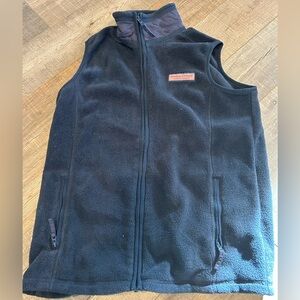 Boys vineyard vines navy blue fleece vest